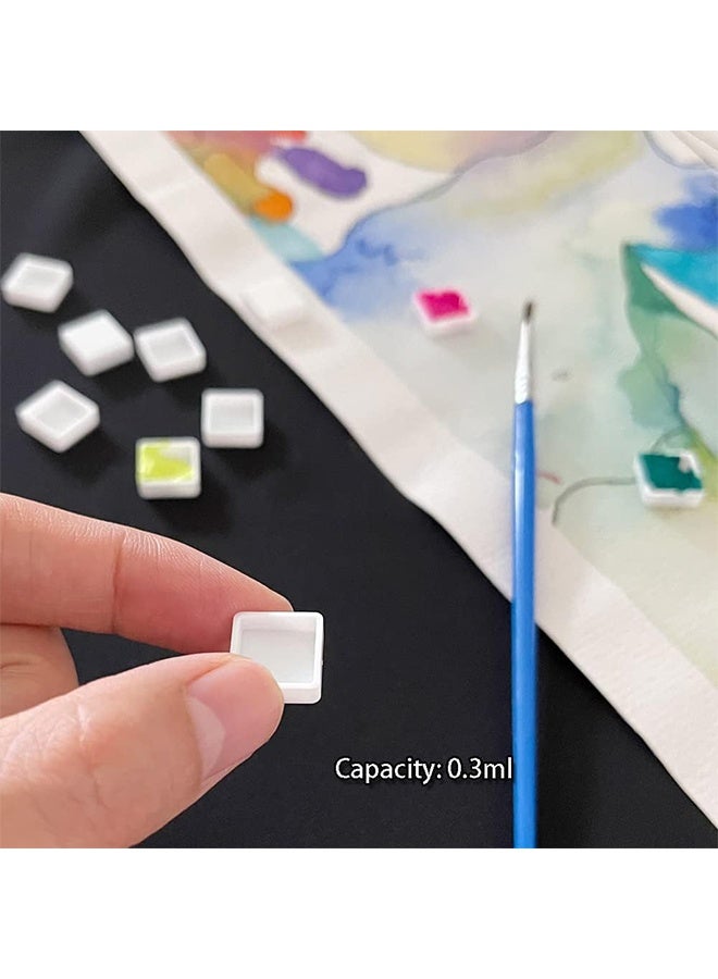 Ba Love 100 Pcs Empty Watercolor Pans – 0.3ML Mini Square Pans for Travel Palettes, Sample Paint Storage & DIY Watercolor Kits - Image 5
